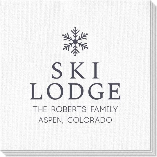 Snowflake Ski Lodge Deville Napkins